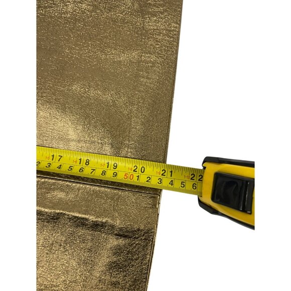 Loewe Womens Leather Skirt US 10 Size 42 Bronze Gold Knee length Vintage - Picture 5 of 6